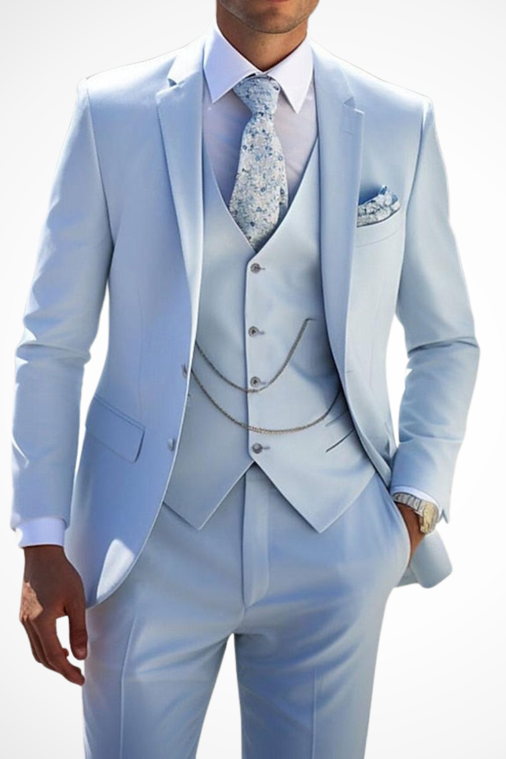 Elliott – Traje de Tres Piezas Sastre de Botonadura Sencilla para Hombre