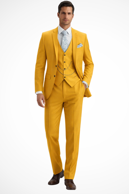 Elliott – Traje de Tres Piezas Sastre de Botonadura Sencilla para Hombre