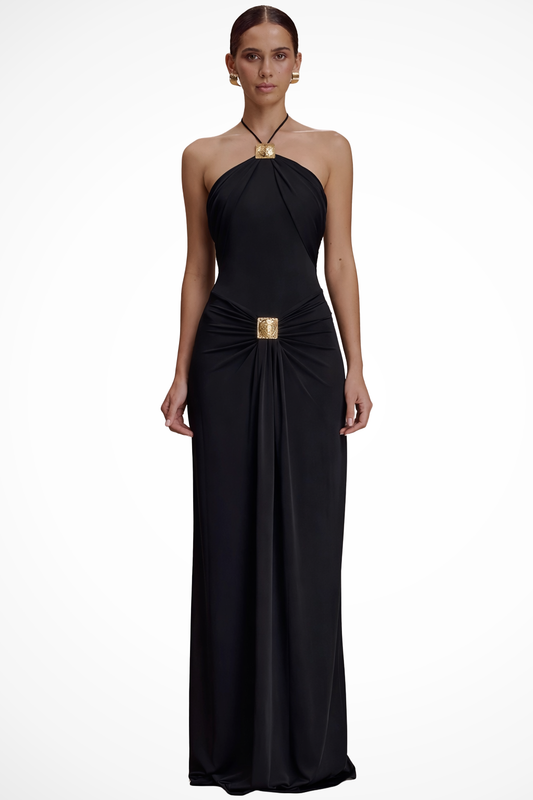 Celestine – Vestido Maxi Halter con Espalda Abierta para Boda