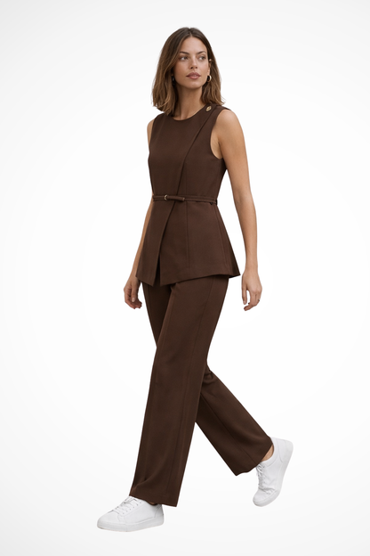 Gwendolyn – Conjunto de Chaleco y Pantalón Ancho
