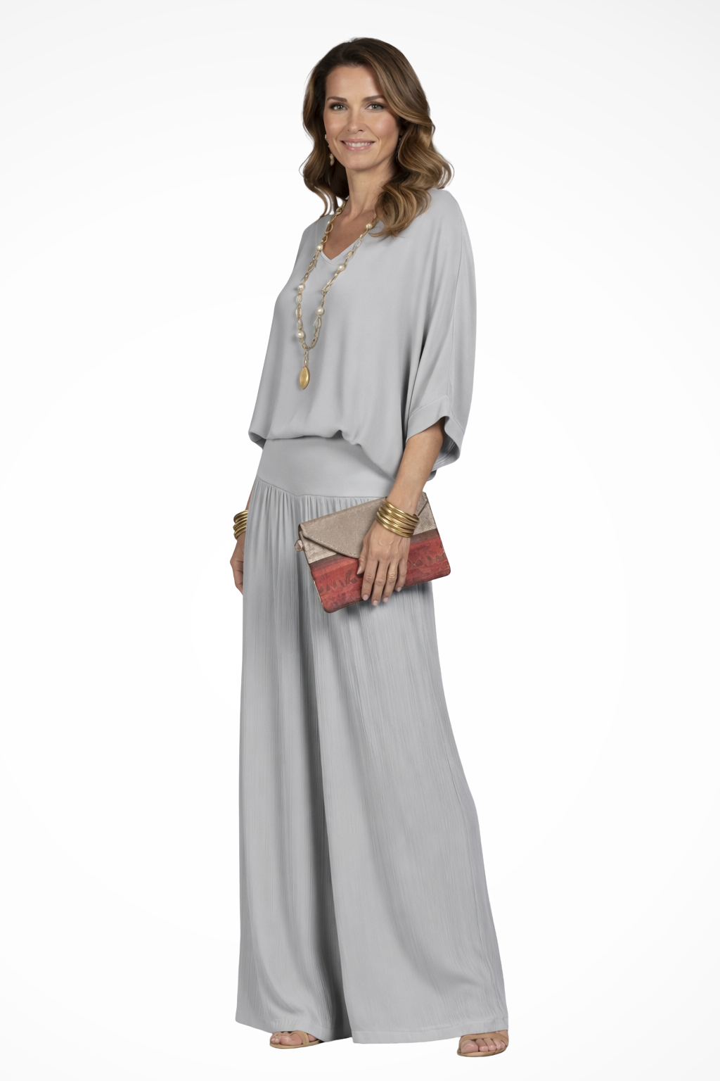 Margot – Conjunto Elegante de Top Drapeado y Pantalón Ancho de 2 Piezas