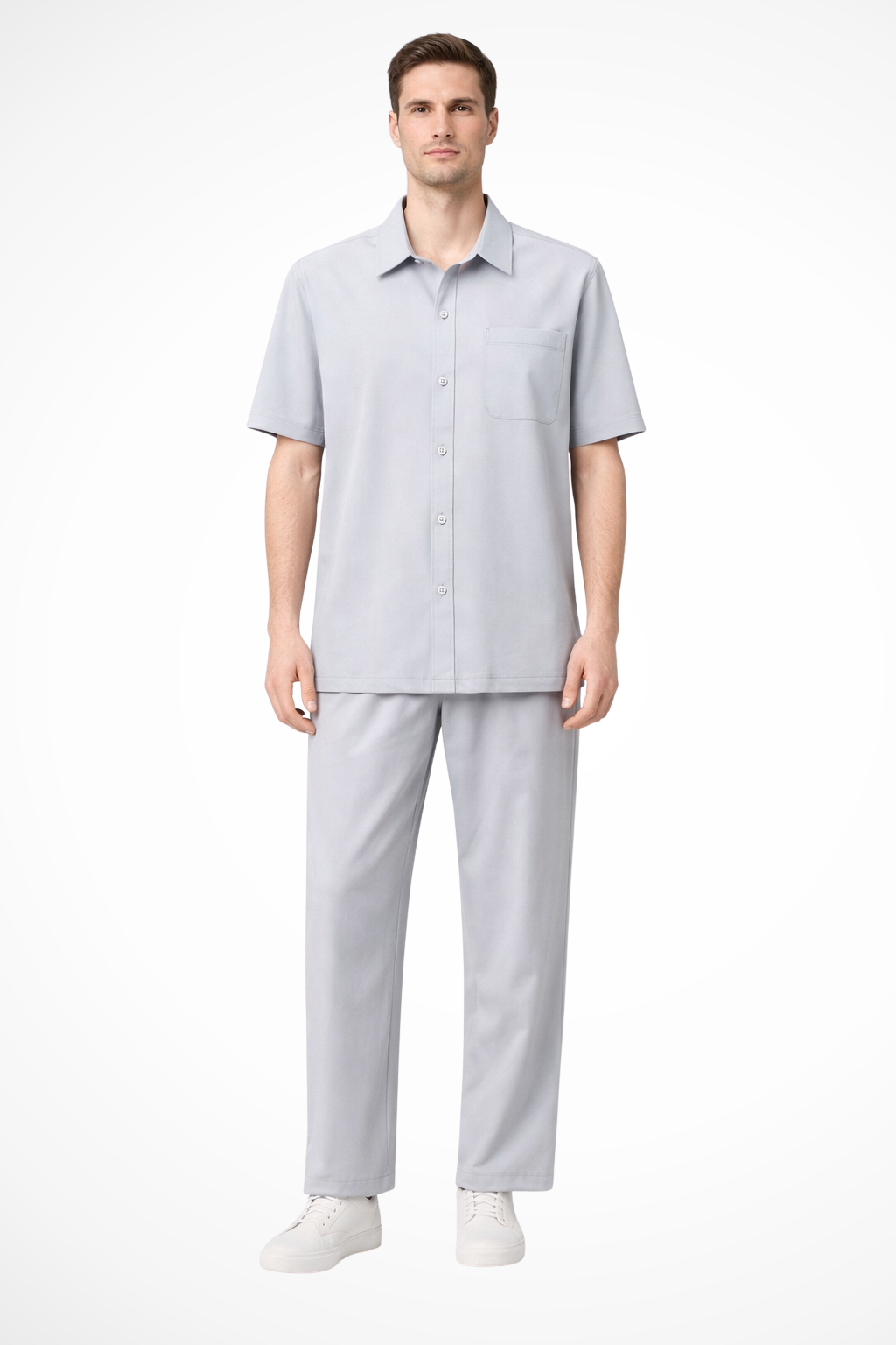 James – Conjunto de Camisa y Pantalón Azul Marino para Hombre