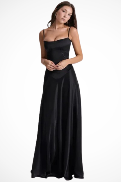 Lorenna – Vestido Maxi de Satén con Corsé para Boda