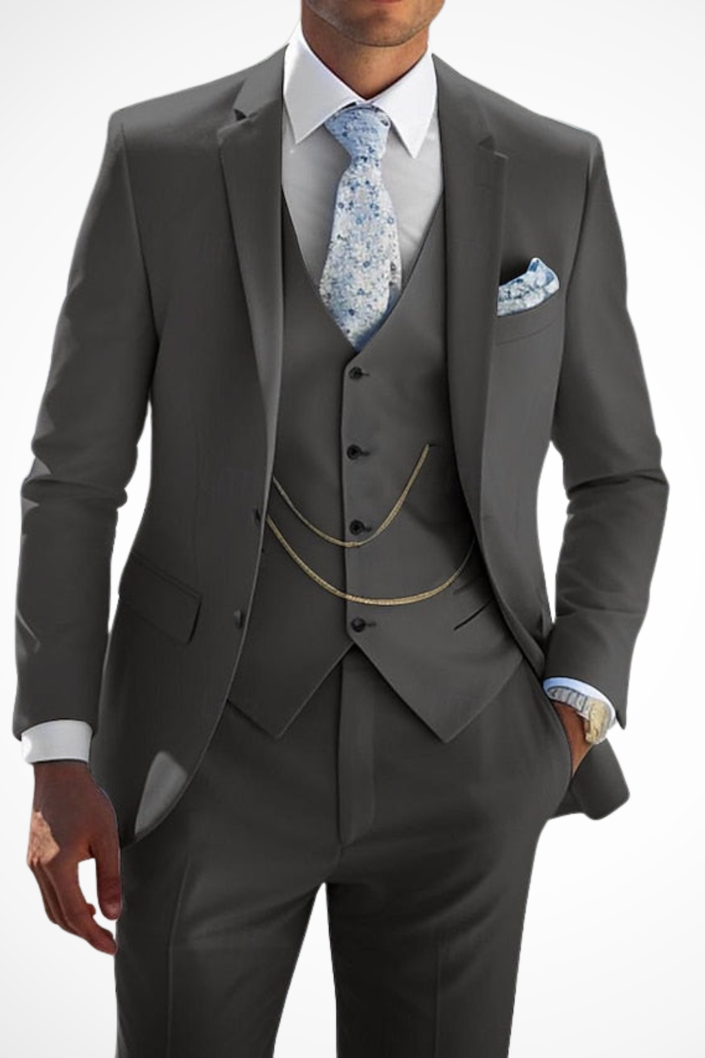 Elliott – Traje de Tres Piezas Sastre de Botonadura Sencilla para Hombre