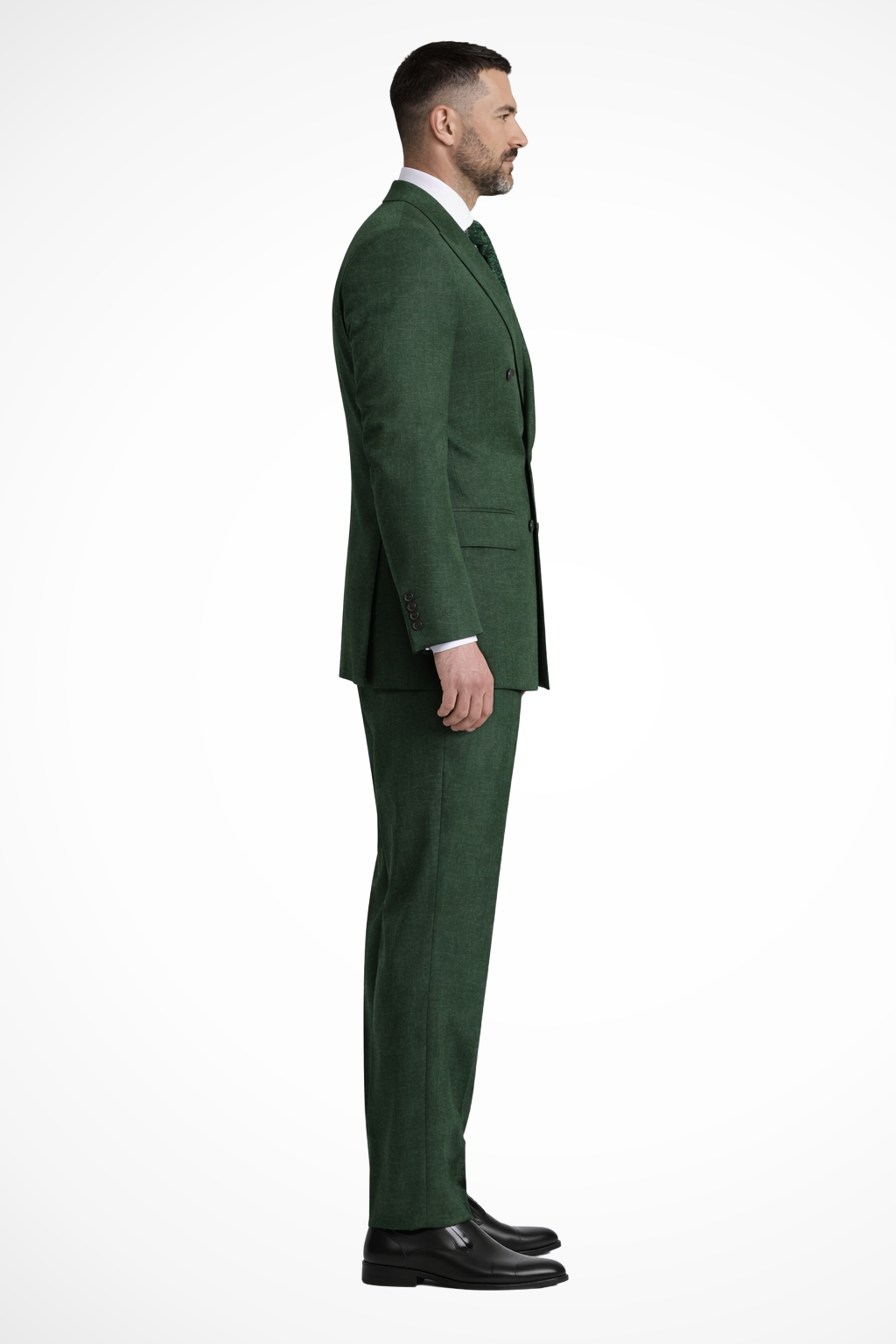 Barnaby – Traje de Lino Verde de Doble Botonadura para Boda