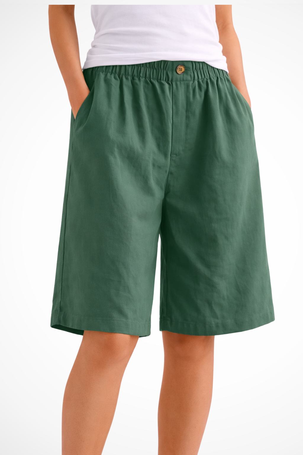 Solenne – Shorts Casuales con Cintura Elástica