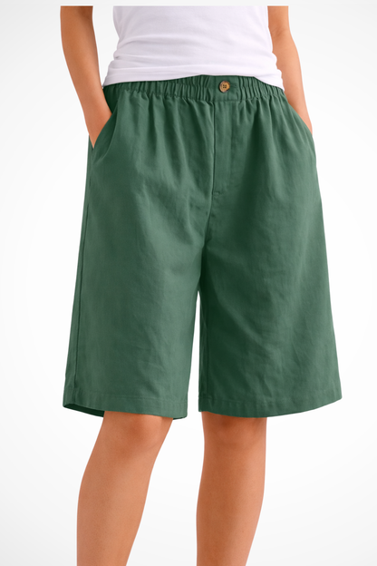 Solenne – Shorts Casuales con Cintura Elástica
