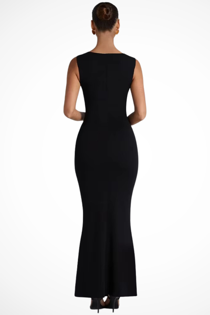 Steffany – Vestido Maxi Bodycon con Escote Cuadrado para Boda