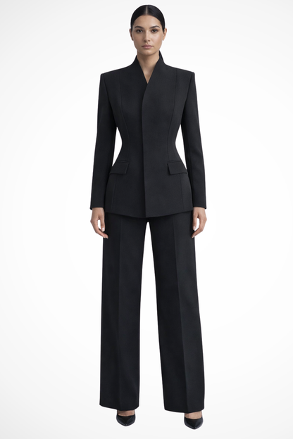 Clarissa – Conjunto Sastre de Blazer y Pantalón Ancho para Boda