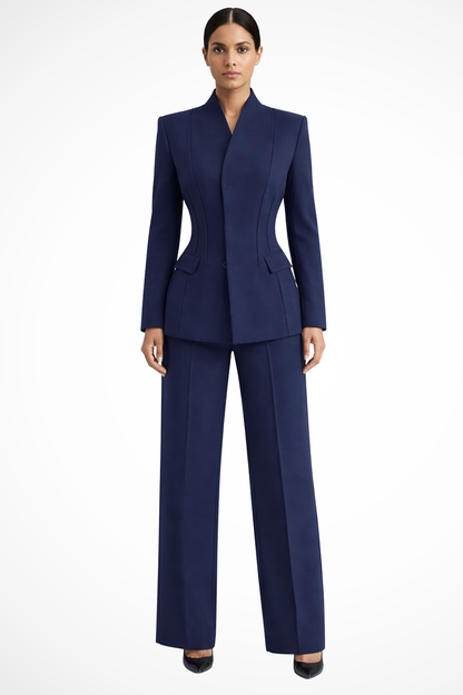 Clarissa – Conjunto Sastre de Blazer y Pantalón Ancho para Boda