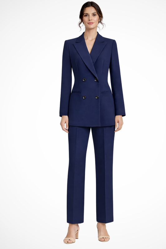 Seraphina – Conjunto Sastre de Blazer de Doble Botonadura y Pantalón Recto