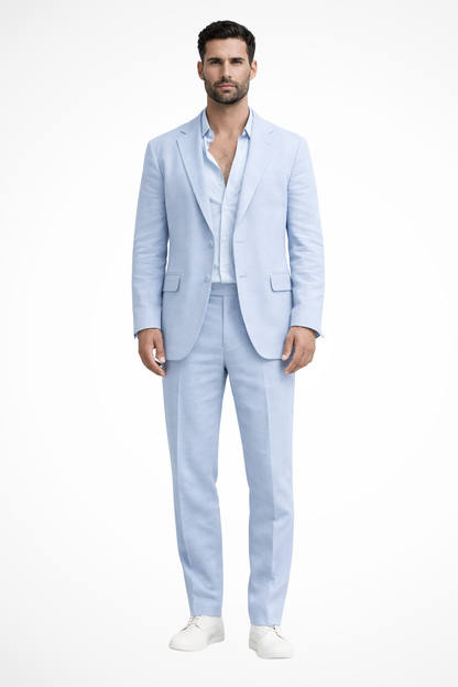 Monty – Traje de Lino Blanco de Verano para Hombre