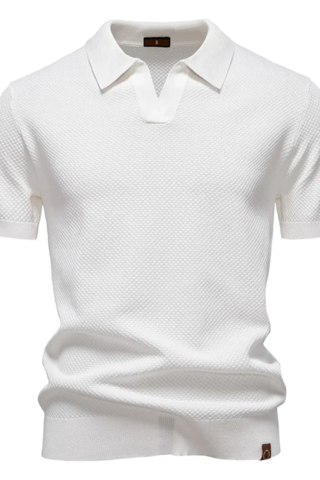 Alden – Polo de Punto Texturizado de Manga Corta para Hombre