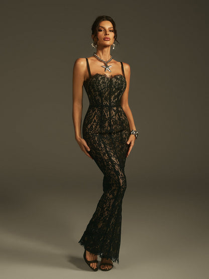 Vestido de Fiesta Largo Paola – vista lateral | Horizoncor