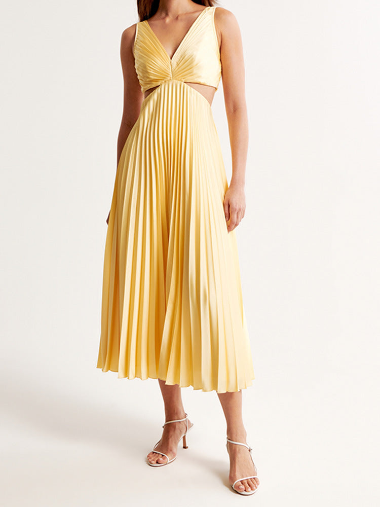 Detalle vestido de fiesta largo Julieta – vista frontal | Horizoncor