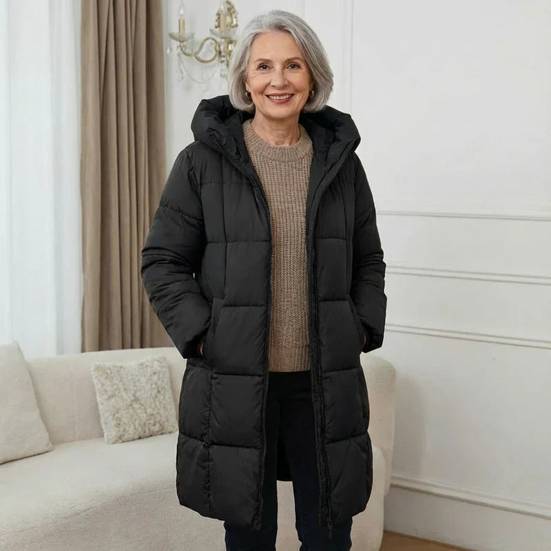 Detalle abrigo mujer Campbell – vista frontal | Horizoncor