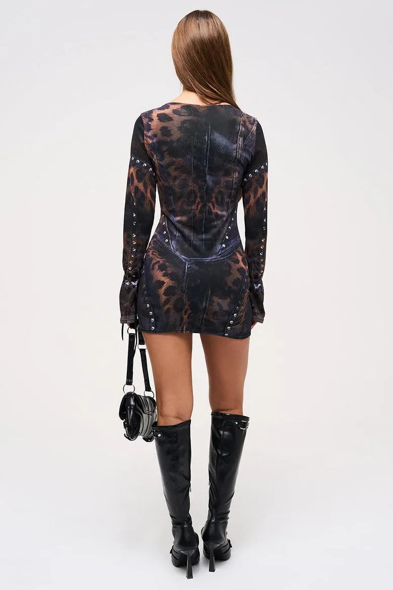 Detalle vestido de noche Chiara – vista frontal | Horizoncor