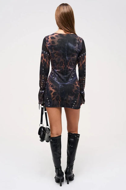 Detalle vestido de noche Chiara – vista frontal | Horizoncor