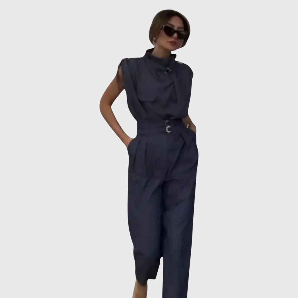 Detalle conjunto para dama Eleganza – vista frontal | Horizoncor