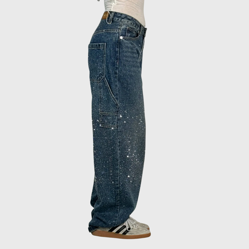Pantalones de Mujer de mezclilla Balloon Carpenter – vista lateral | Horizoncor