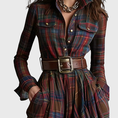 Detalle vestido de noche Lina – vista frontal | Horizoncor