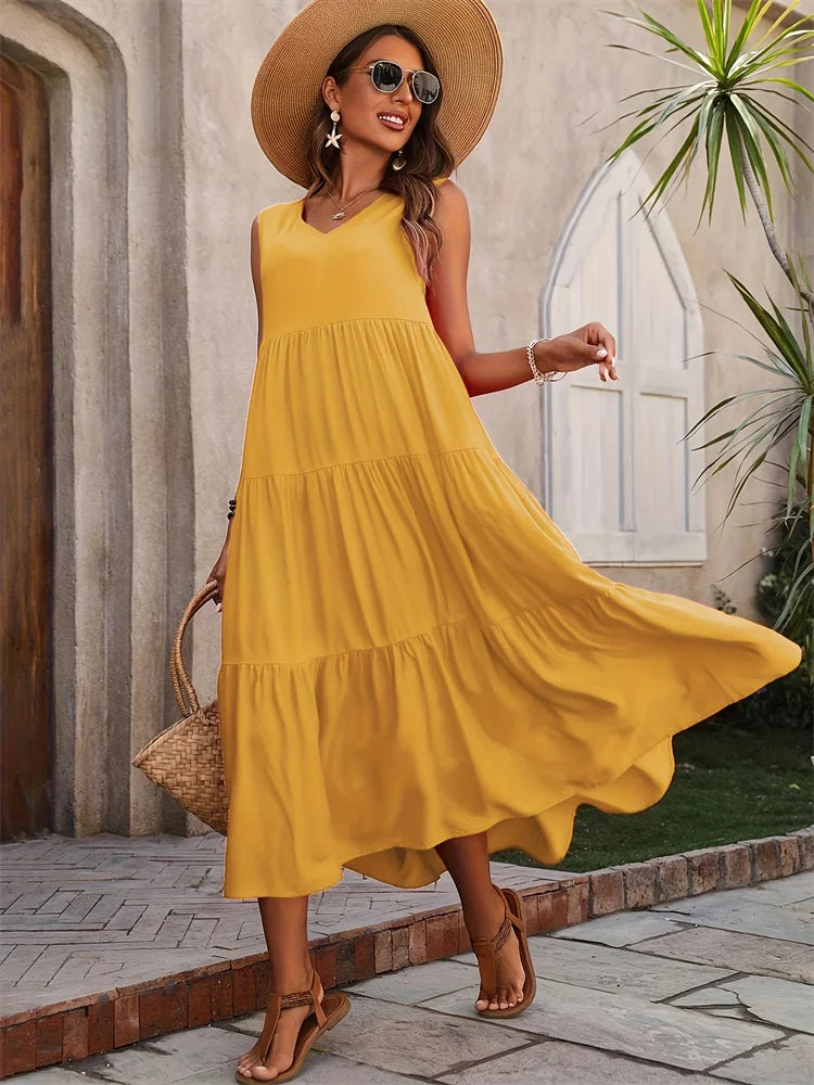 Vestido Midi Elegante Sanz – vista lateral | Horizoncor