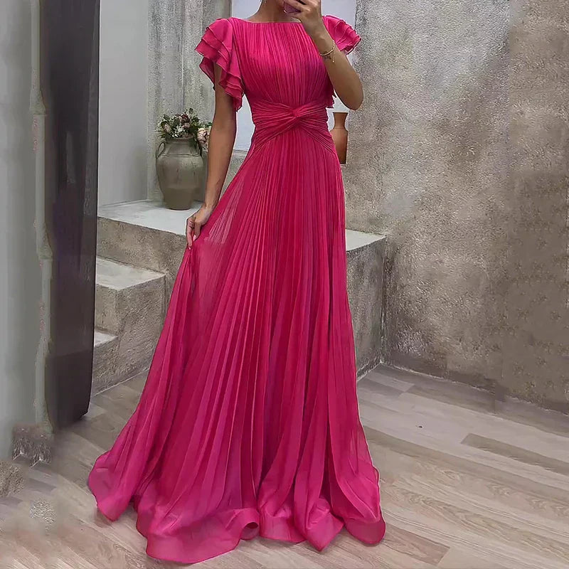 Vestido de Noche Rory – Plisado | Horizoncor