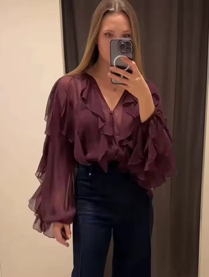 Blusas para Mujer Boho – vista lateral | Horizoncor