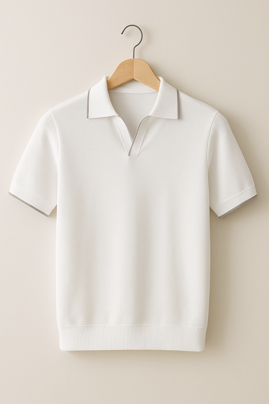 Justin – Polo de Punto Slim Fit con Ribete de Contraste para Hombre