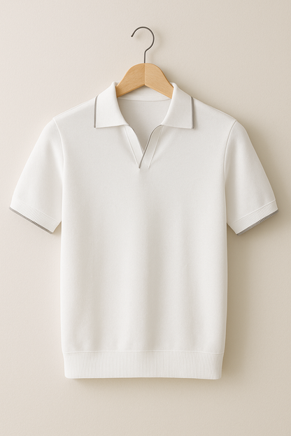 Justin – Polo de Punto Slim Fit con Ribete de Contraste para Hombre
