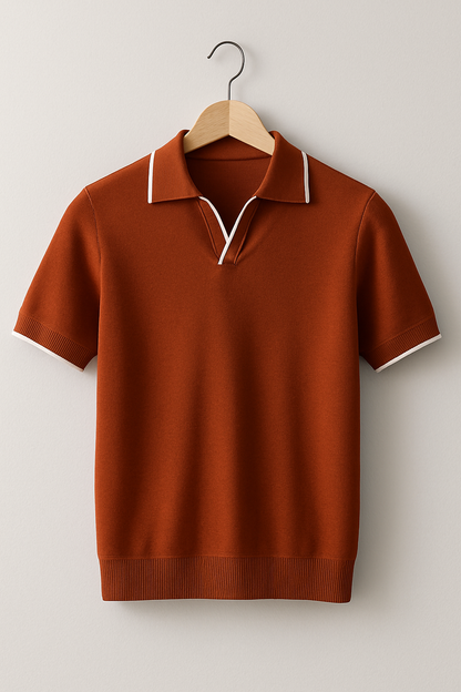 Justin – Polo de Punto Slim Fit con Ribete de Contraste para Hombre