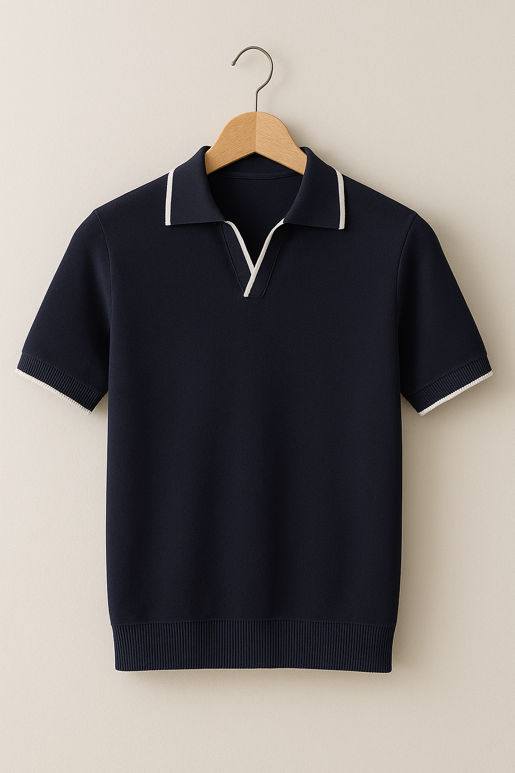 Justin – Polo de Punto Slim Fit con Ribete de Contraste para Hombre