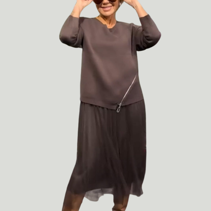 Vestido Elegante Ullé – Plisado | Horizoncor