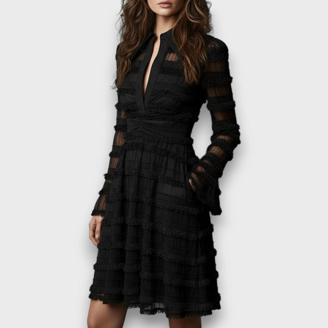 Vestido de Noche Parisa – vista lateral | Horizoncor