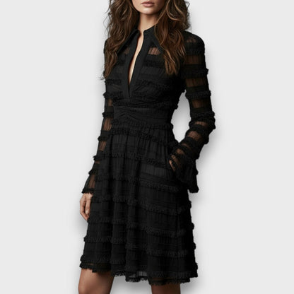 Vestido de Noche Parisa – vista lateral | Horizoncor