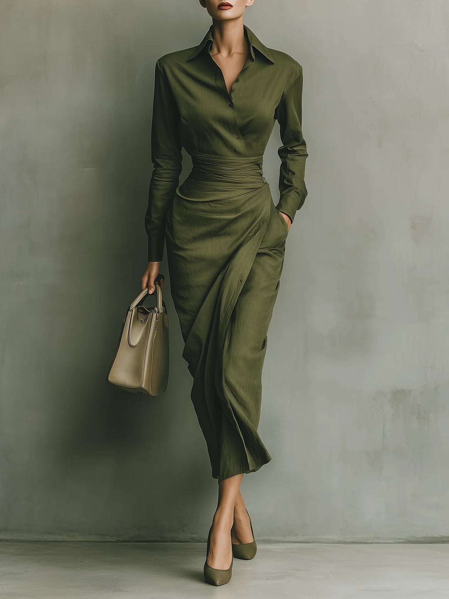 Vestido Elegante Narelle – Verde | Horizoncor