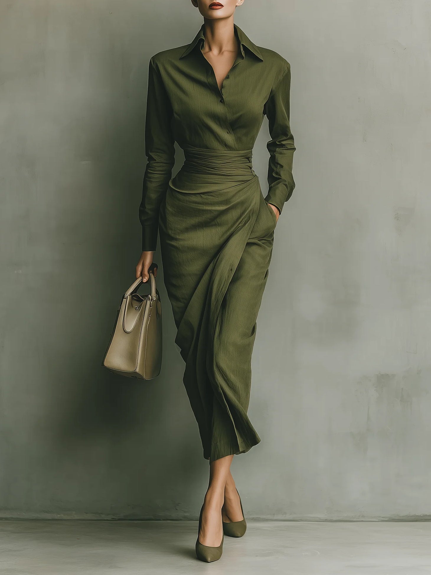 Vestido Elegante Narelle – Verde | Horizoncor