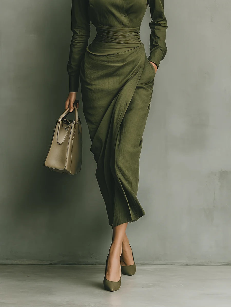 Vestido Elegante Narelle – vista lateral | Horizoncor