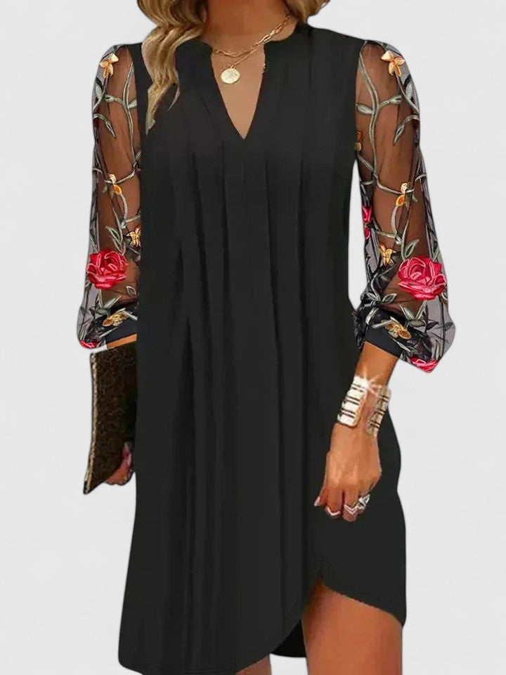 Detalle vestido corto elegante Donna – vista frontal | Horizoncor