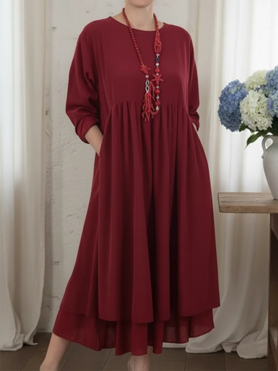 Vestido Midi Elegante Melvaria – vista lateral | Horizoncor