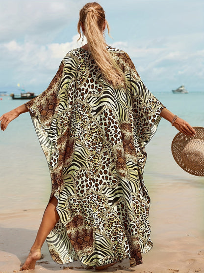 Detalle vestido elegante Tropical de Fibra de Bambú – vista frontal | Horizoncor