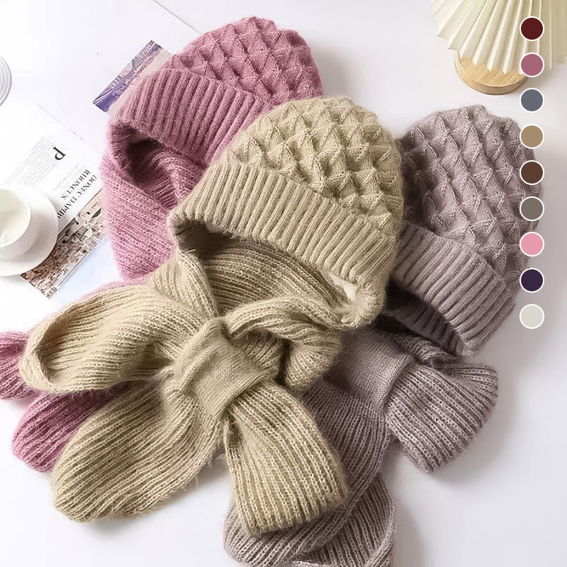 Polar – Gorro y bufanda cortaviento forrados en polar