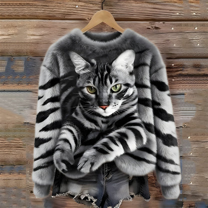 Detalle suéter mujer Cat – vista frontal | Horizoncor