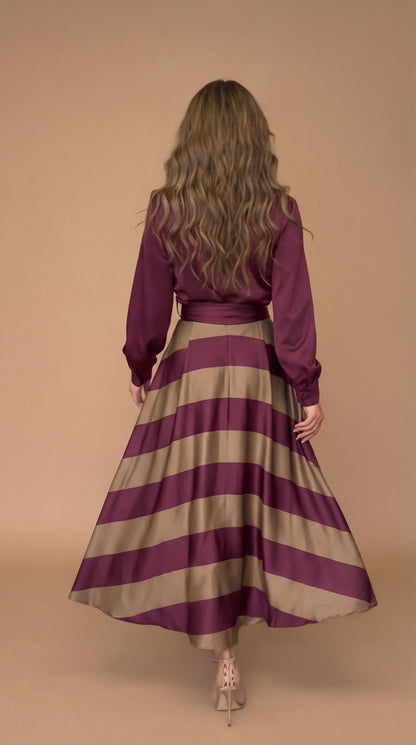 Vestido Midi Elegante Rioja – vista lateral | Horizoncor