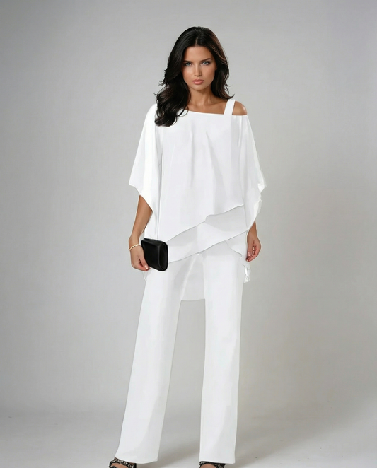 Conjunto Elegante para Dama Mariella  Conjunto fluido de dos piezas | Horizoncor