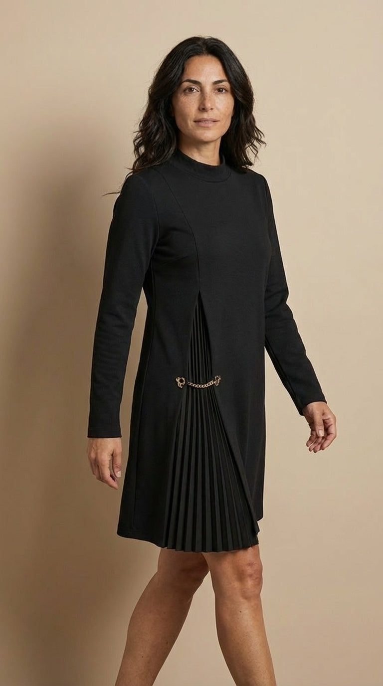 Detalle vestido largo elegante Lara – vista frontal | Horizoncor