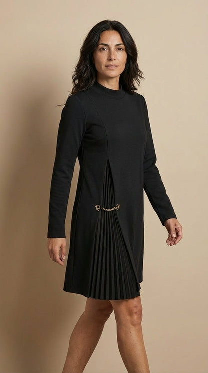 Detalle vestido largo elegante Lara – vista frontal | Horizoncor