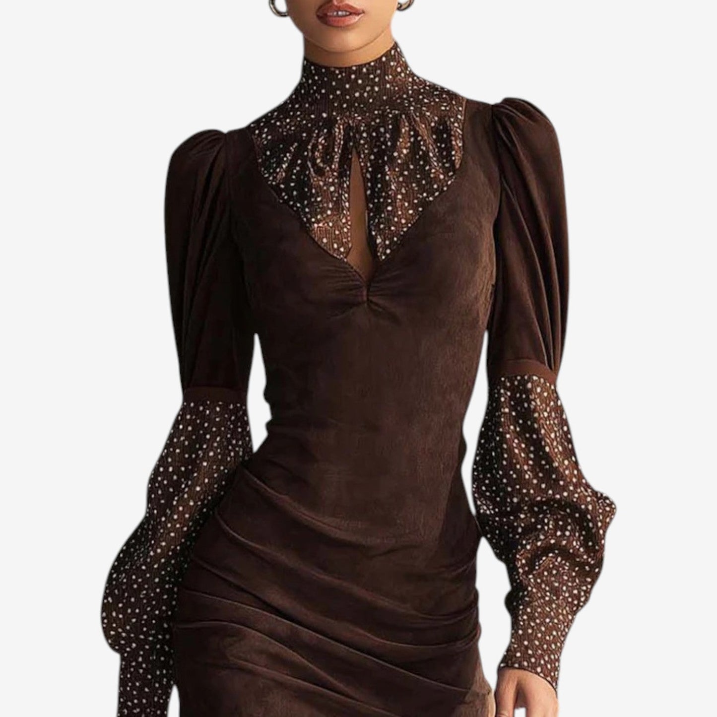 Detalle vestido de noche Chaix Vestido Fluyente – vista frontal | Horizoncor