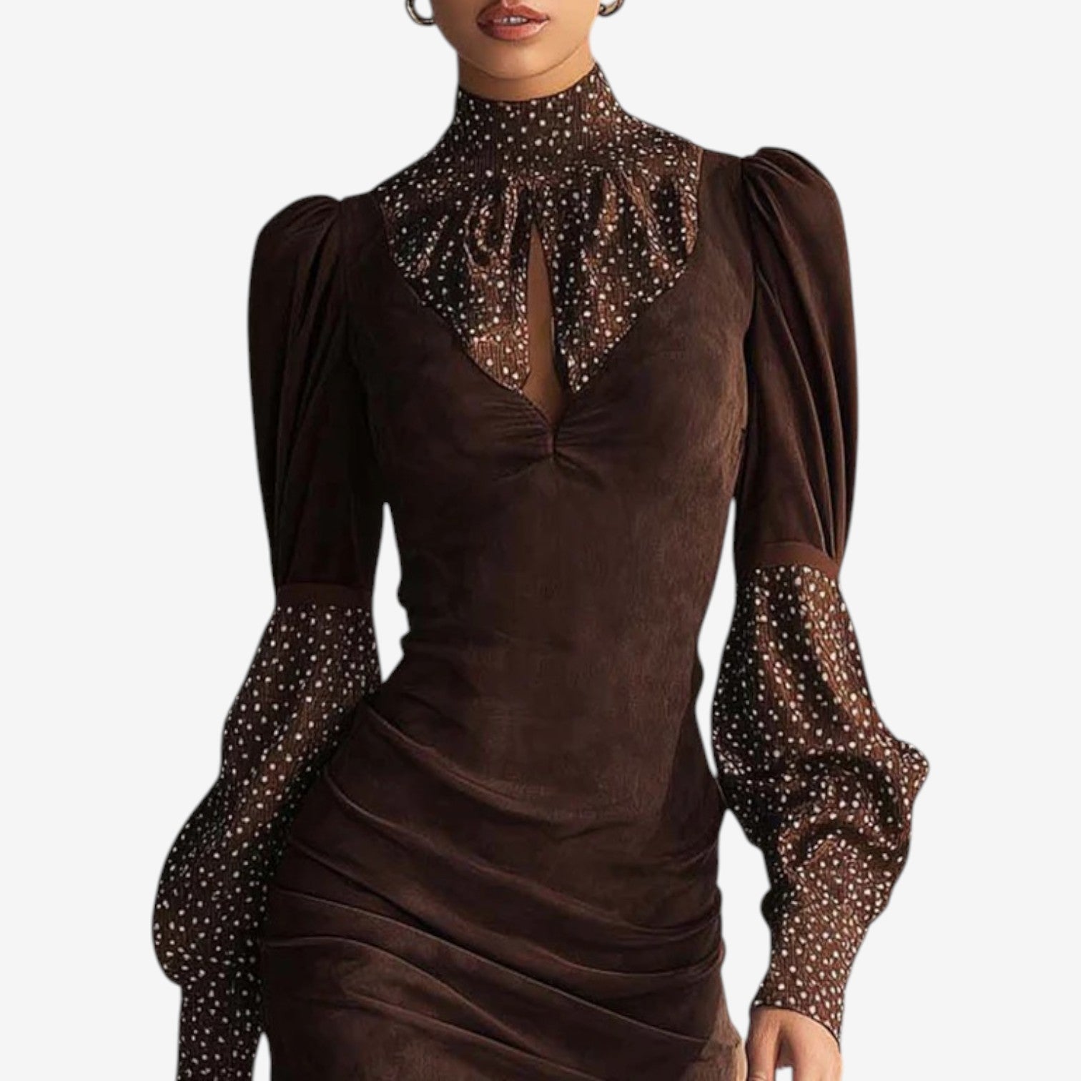Detalle vestido de noche Chaix Vestido Fluyente – vista frontal | Horizoncor