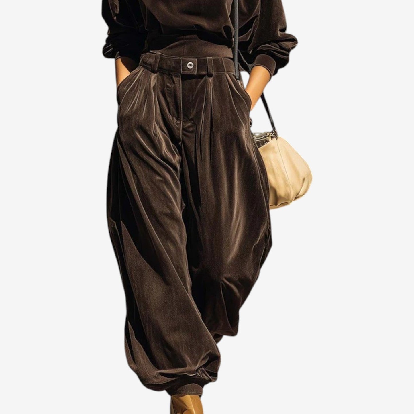 Mono Mujer Gavinelli Mono de terciopelo – vista lateral | Horizoncor